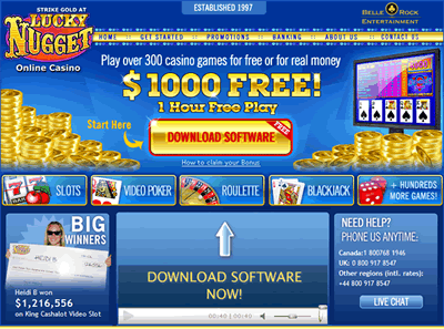 Lucky nugget online casino download